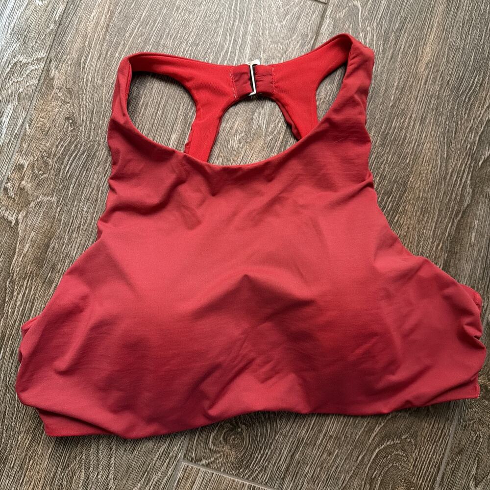 Athleta Maldives Bra Cup Bikini Swim Top 38 B/C Red Pool Beach